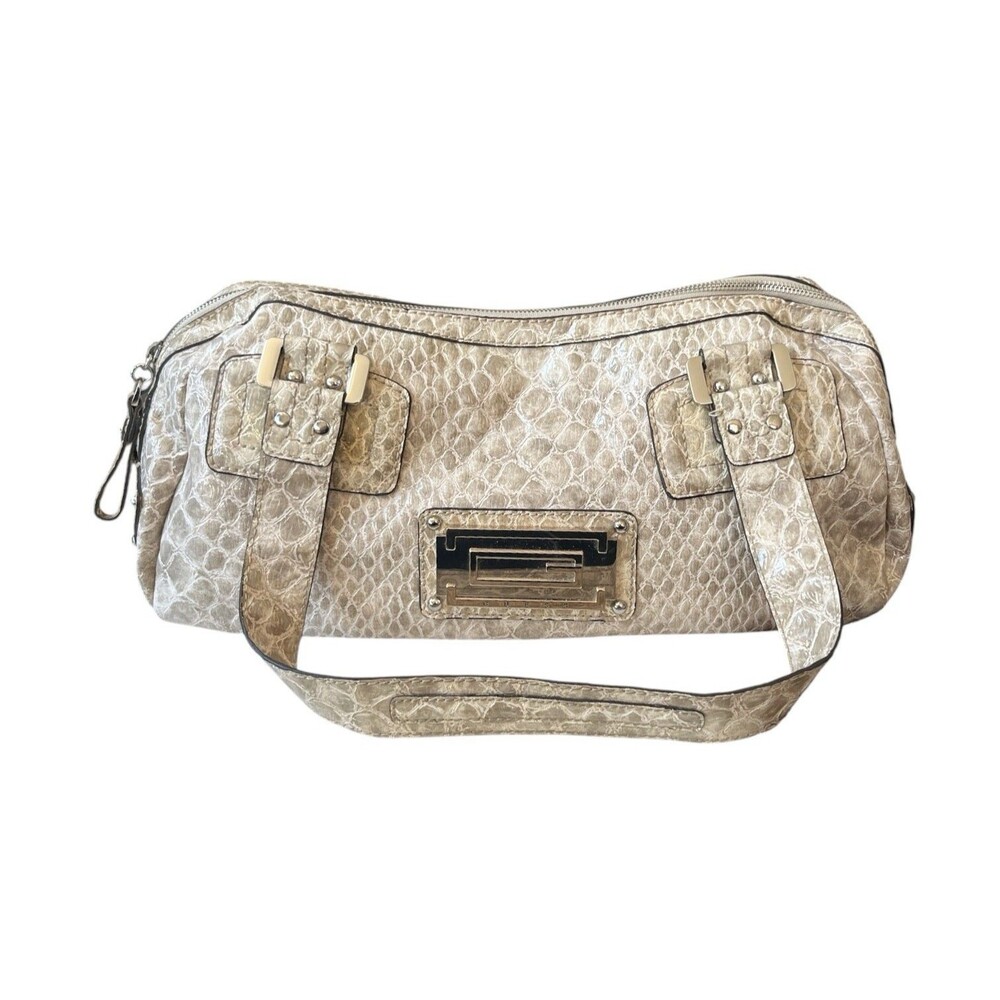 Vintage Guess Y2K  Shoulder Bag Faux Snakeskin Embossed Purse 2000s READ